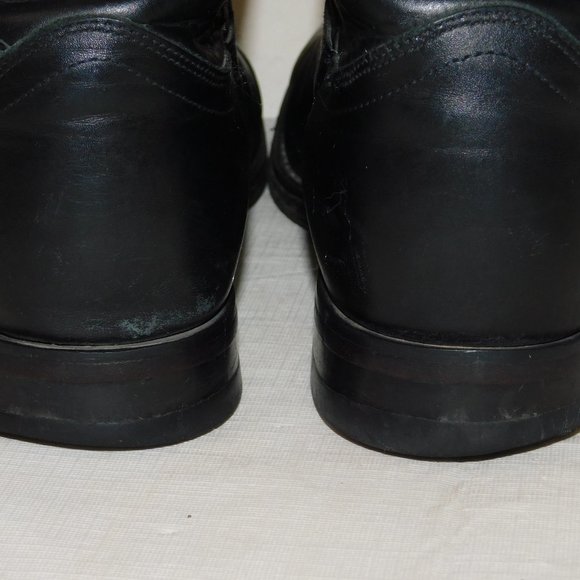 Justin Black Leather Cowboy Western Boots Size 9D - Picture 6 of 10